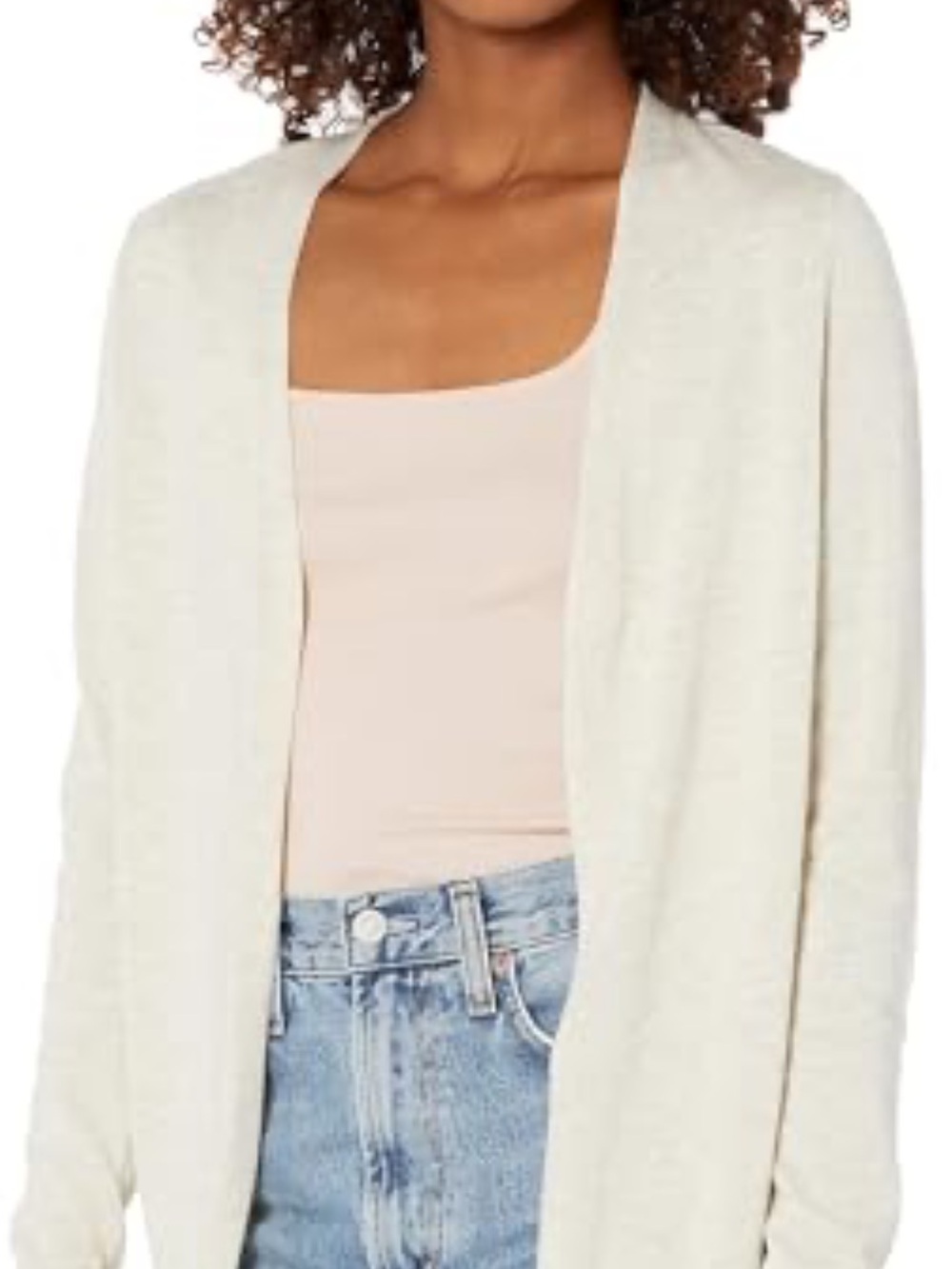 Banana Republic Wool Blend Cream V-Neck Cardigan L